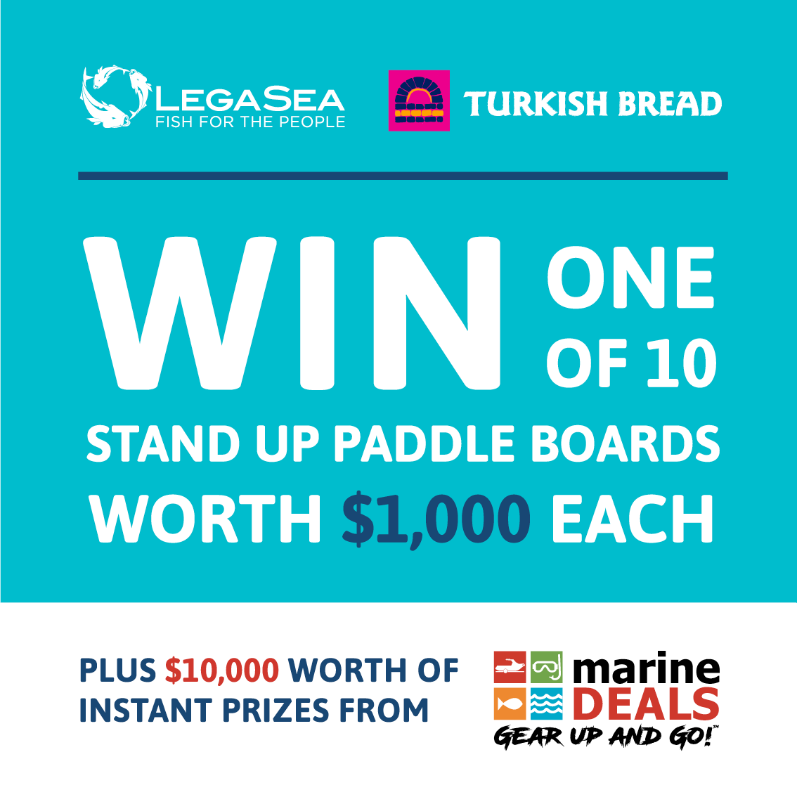 Win one of 10 Stand up Paddle Boards worth $1000 each